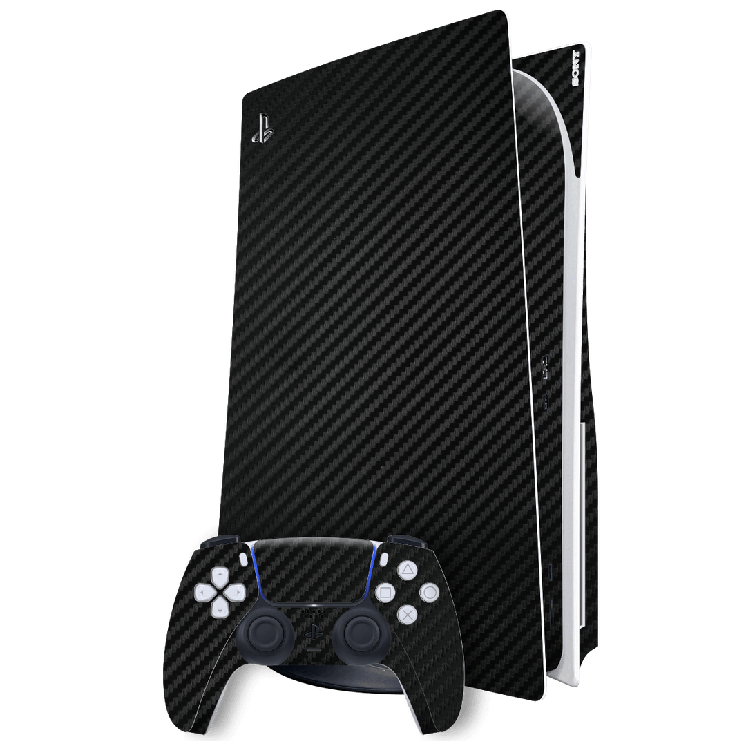 PlayStation 5 (PS5) DISC Edition BLACK CARBON Skin, Wrap – EasySkinz™